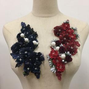 Different Beaded embroidered flower