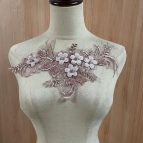 Bead tube embroidery pair flowers