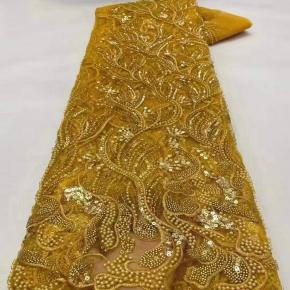 Embroidered Heavy Industry Bead Fabric