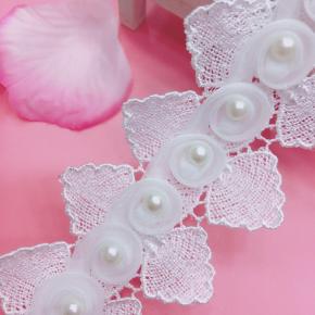 Water Soluble Lace Hand Beaded Flower 