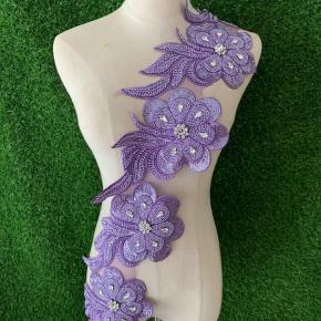 Rhinestone Beaded Lace
