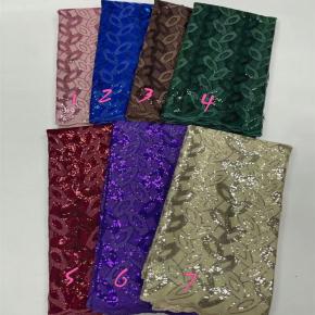 Heavy industry bead tube sequin embroidery fabric