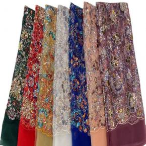 Laser Sequin Embroidered Fabric