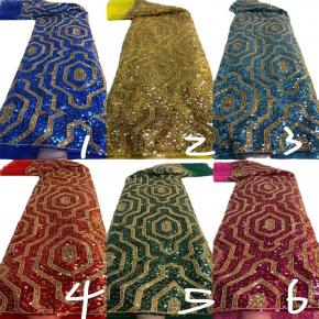 beaded sequined embroidered fabric