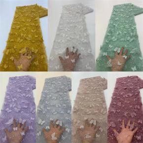 Butterfly Embroidered Fabric