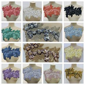 beaded sequin flowers
