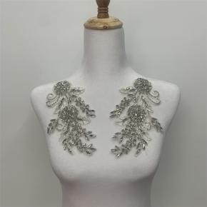 网布刺绣手工钉珠水钻饰品贴花 婚纱礼服服装服饰辅料配件