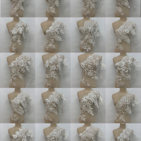 Embroidered lace barcode