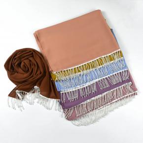 Crystal fringed scarf