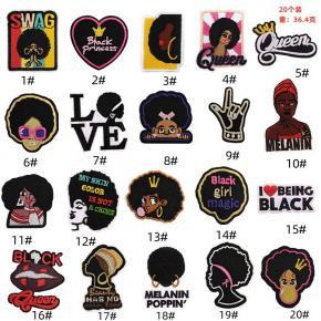 High Quality Cartoon Black Girl Patch 