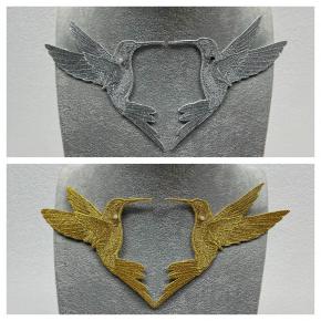 Embroidery Fabric Gum Bird Shape Applique