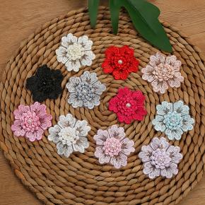 Hot Sale Embroidery Three Dimensional Flower Lace Trimming Cloth Accessory
