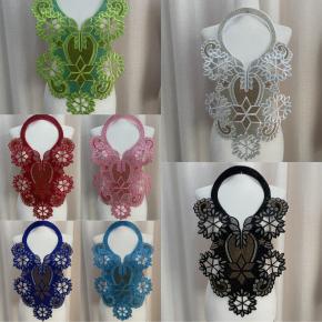 New hollow embroidery cloth patch collar 