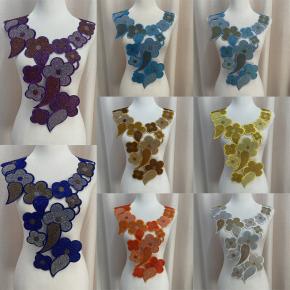 Flower shape embroidery patch hot diamond