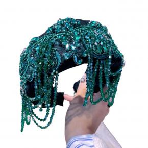 Hand-beaded High Skull Top Diamond Tassel 