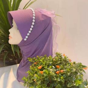 Children's Princess Style Pearl Bowknot Flowing Tulle Style Xingtaosha Hard Hat Original Design