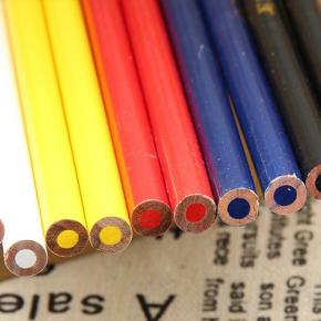 仙鹤牌543特种铅笔白彩色裁剪铅笔蜡笔点位笔白铅笔烫钻笔软心笔