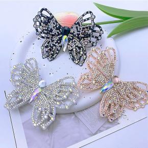 Butterfly Non-woven Fabric Hot-drill Stickers Creative DIY Double-layer butterfly Decoration Hot-drill Stickers Wholesale