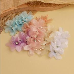 Crystal Beaded 3D Flower Shoe Flower Shoe Buckle Clothing Accessories Accessories Wholesale