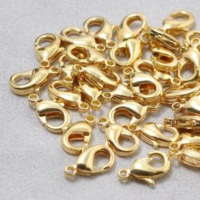 Lobster Clasp 10mm12mm15mm Copper Plated Real Gold Finishing Versatile Jewelry Clasp