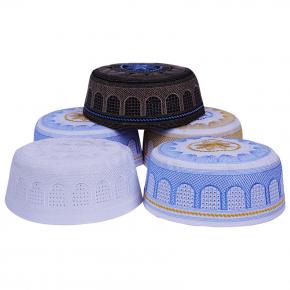 Muslim new men's four seasons hat Hui Hui Muslim round hat elderly men's white hat