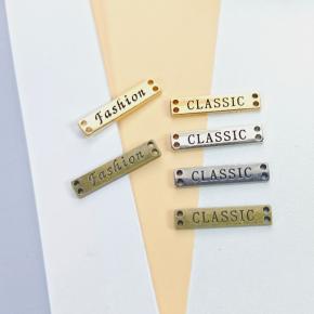 字母金属标牌礼盒箱包logo服装服饰diy辅料批发装饰高档手缝配件