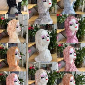 帽子头纱套头少数民族款包头新款高贵蕾丝公主风洋气纱巾披肩流苏