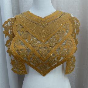 新款西装领法兰绒烫钻服装辅料缝纫配件