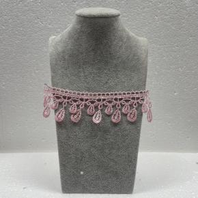 热销批发粉色刺绣新娘蕾丝面料装饰环保水溶性牛奶丝配饰