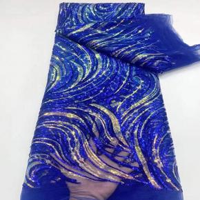 亮片绣花 植物图案网纱刺绣旗袍敬酒服时尚时装礼服面料