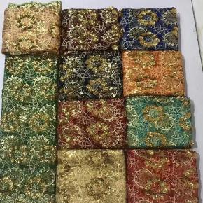 新款非洲瓦片绣米珠绣花布礼服时装婚纱