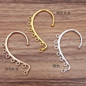 DIY配件手工材料问号多圈耳钩合金
