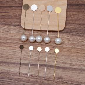 Copper plated 4 color tray long pin brooch single pin 70mm spot