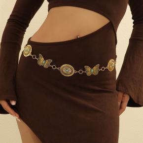 金属链条装饰牛仔裤链时尚女士欧美镶嵌吊坠搭配腰链细