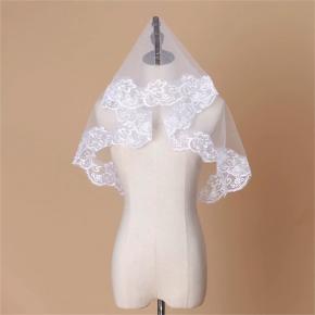 Wholesale bridal veil 1.5m white single layer lace computer lace lace American mesh factory price