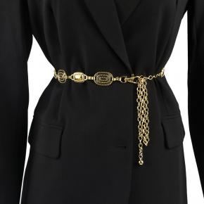 Vintage Carved Waist Chain for Women, Fashionable and Versatile, Ethnic Style Metal Chain Belt, Body Chain Accessories