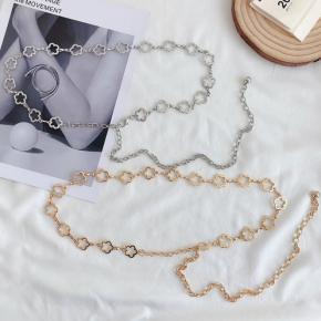 花朵腰链女百搭配连衣格裙子jk外套腰带收腰优雅时尚身体裤子链条