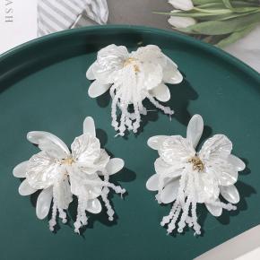 法式仙气珠光花瓣流苏吊坠diy手工编织串珠发夹发饰耳饰材料