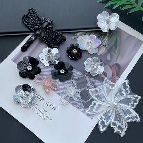 珠片亮片手工钉珠小花朵花饰服装布贴辅料