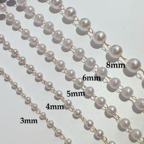 手工纯铜珍珠链-3-8毫米 高色彩保留率 DIY复古发饰 传统珠宝用品