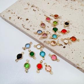 7x11毫米 双面水滴铜边 水滴玻璃吊坠珠宝配件