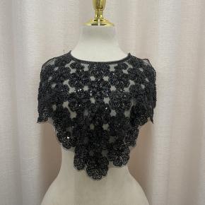 非洲风格亮片花朵领潮流帆布PVC面料多种颜色网用于时尚前卫的服装