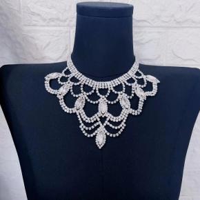 Exaggerated Necklace Bride Wedding Fashion Luxury Rhinestone Crystal Necklace Accessories Necklace Jewelry