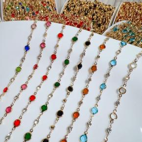 DIY 珠宝链 纯铜 高色固定 手工制作 6毫米 玻璃封闭水钻项链 服装配饰 热销