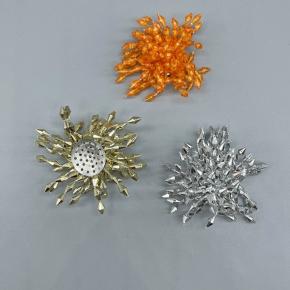 跨境编织花朵diy 包包服饰胸针复古流苏耳环饰配挂饰鞋帽配件批发