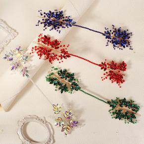 欧美新款水钻发饰新娘发箍重工编织彩色水晶发带婚礼舞会派对饰品