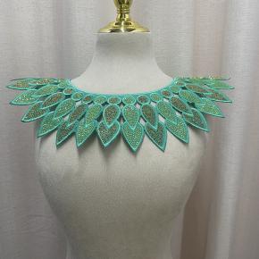 非洲传统服饰领口闪光钻石多色大布舞台服装配饰