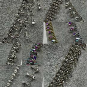 新款时尚水钻吊坠链条，金色底座，DIY服装配饰