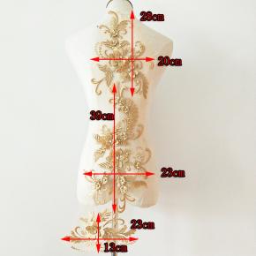 钉珠蕾丝贴花片补丁礼服头饰演出服彩色婚纱礼服服装手工辅料