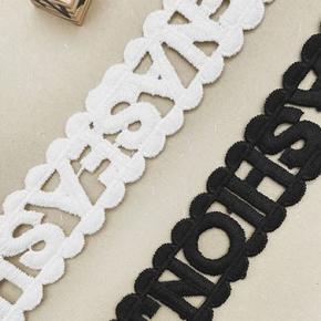 双边粗字母刺绣服装裙子箱包花边辅料